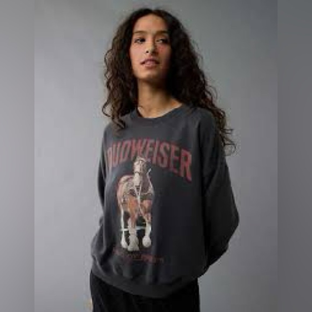 American Eagle Outfitters Graphic Crewneck - Gray